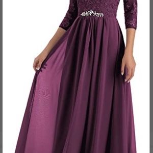 Plum evening / wedding gown